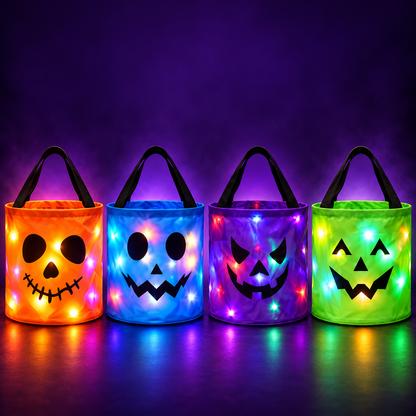 PumpkinGlow™ Light Up Trick or Treat Bucket